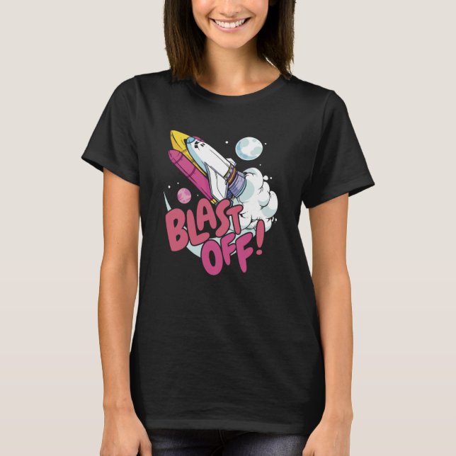 Camiseta BLAST OFF Rocket to Space Astronauta (Anverso)
