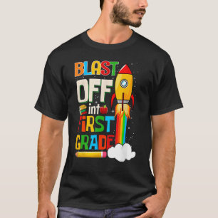Camiseta Blast to First Grado Back To School 1er Grado