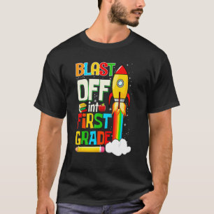 Camiseta Blast to First Grado Back To School 1er Grado