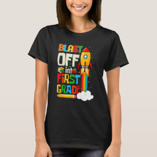 Camiseta Blast to First Grado Back To School 1er Grado