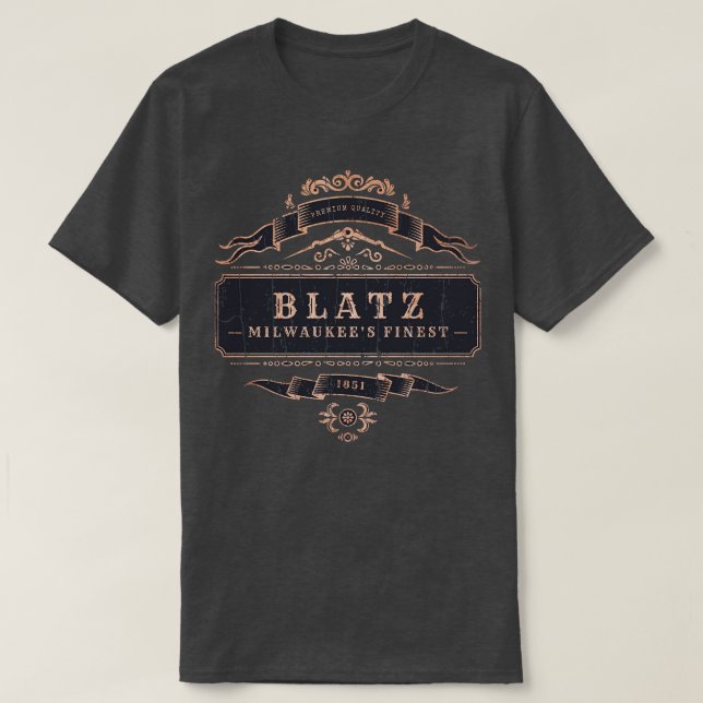 Camiseta Blatz Beer Milwaukee TShirt 1 (Diseño del anverso)