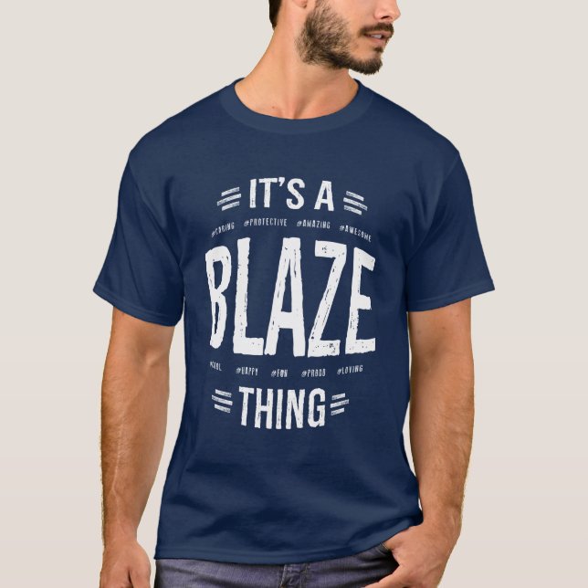 Camiseta Blaze Nombre Personalizado Regalo de cumpleaños (Anverso)