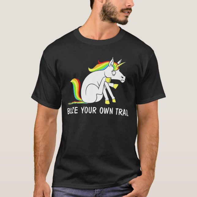 Camiseta Blaze Your Own Trail Unicorn (Anverso)