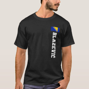 Camiseta Blazevic Bosnia Bandera Apellido Escudo De Brazo