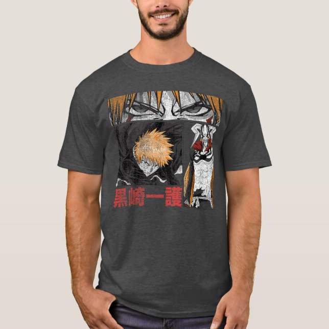 Camiseta Bleach Gráfico Ichigo Estilo Comic Anime (Anverso)