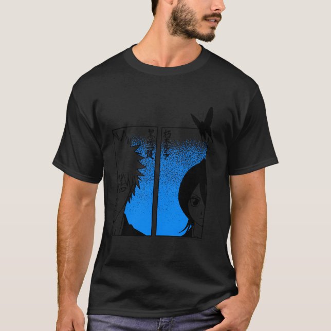 Camiseta Bleach Ichigo Rukia Half Faces (Anverso)