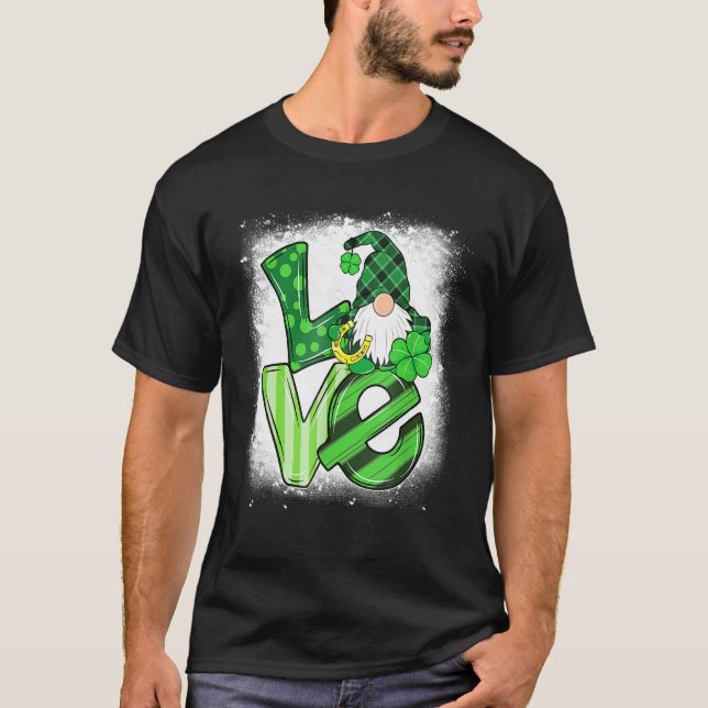 Camiseta Bleach LOVE Green Buffalo Plaid Gorra St Patrick's (Anverso)