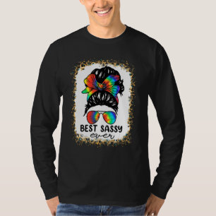 Camiseta Bleach Mejor Sassy jamás Tie Dye Messy Bun Hair Mo