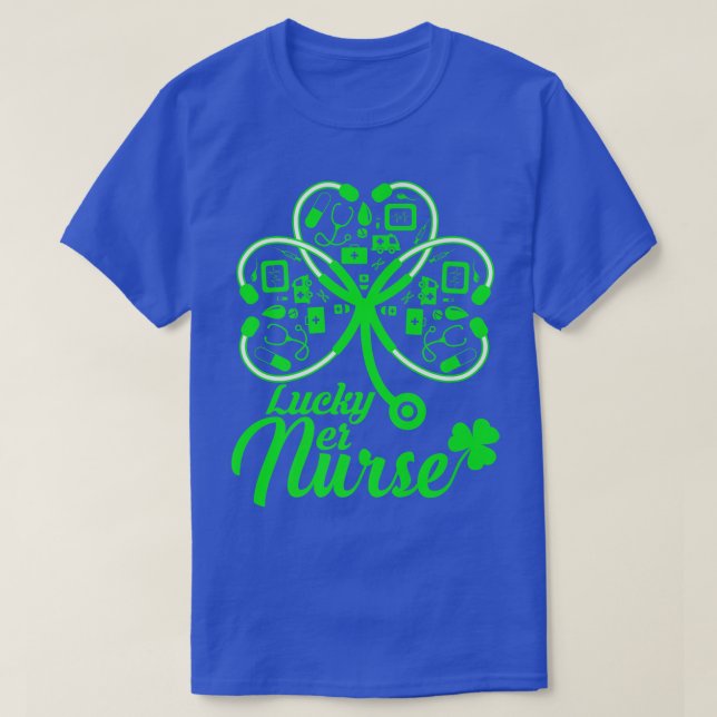 Camiseta Bleach Shamrock Stethoscope Enfermera Día de St Pa (Diseño del anverso)