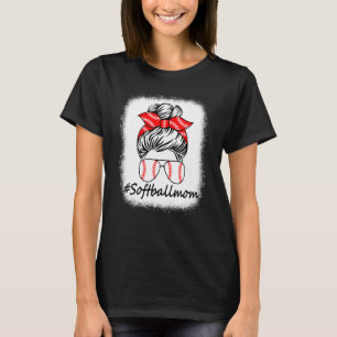 Camiseta Bleach Softball Mom Baseball Software Mom Messy Bu