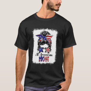 Camiseta Bleached All American Mama Sungafas Bandera De Ee.