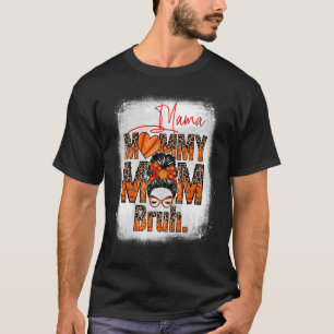 Camiseta Bleached Basketball Son Mama Mamá Bruh Leopardo Me