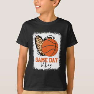 Camiseta Bleached Bysketbyll Game Day Vibes Bysketbyll Mom