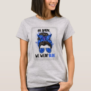 Camiseta Bleached En Abril Usamos Blue Messy Bun Lunch Lad
