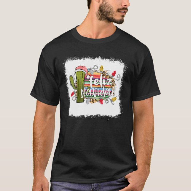 Camiseta Bleached Feliz Navidad Spanish Merry Christmas 202 (Anverso)