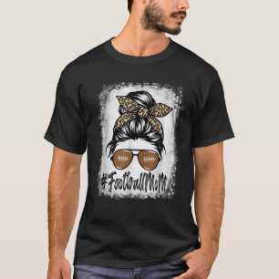Camiseta Bleached Football Mom Life. Regalo del Día de la M