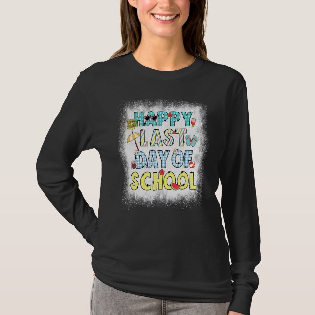 Camiseta Bleached Happy Last Day Beach Vibes Hell (Anverso)