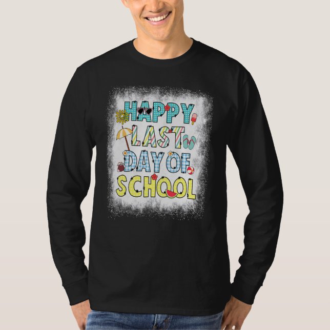 Camiseta Bleached Happy Last Day Beach Vibes Hell (Anverso)