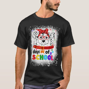 Camiseta Bleached Kids Teacher Dog 101 Days School Girls