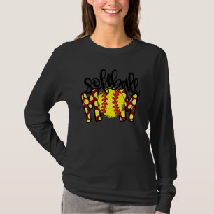 Camiseta Bleached Leopard Ball Mamá's Day Softball Mo