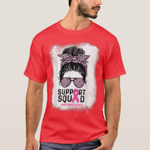 Camiseta Bleached Leopard Messy Bun Hair Support Squad Brea