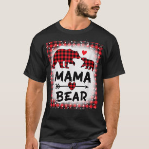 Camiseta Bleached Mama Bear Xmas Funny Family Navidades Paj