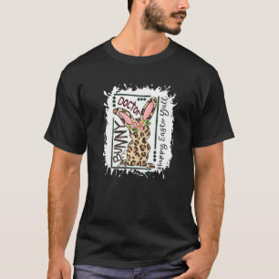 Camiseta Bleached Médica Easter Bunny Médica Life Happy Eas