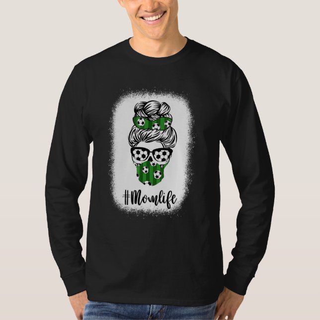 Camiseta Bleached Messy Bun Hair con gafas de sol de fútbol (Anverso)