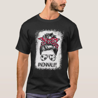 Camiseta Bleached Nonna Life Soccer Nonna Messy Bun Hair Mo