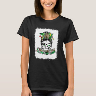 Camiseta Bleached One Lucky Librarian Messan Bun Leopard Sh