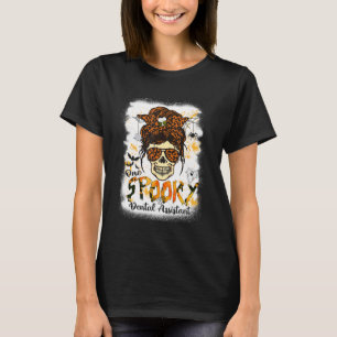 Camiseta Bleached One Spooky Mama For Halloween Messy Bun M