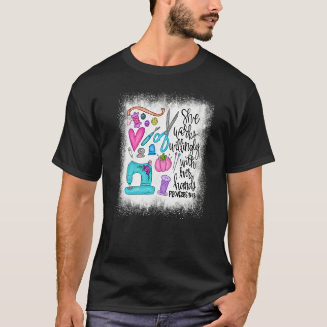 Camiseta Bleached Que Trabaja Con Su Alcantarilla De Manos (Anverso)