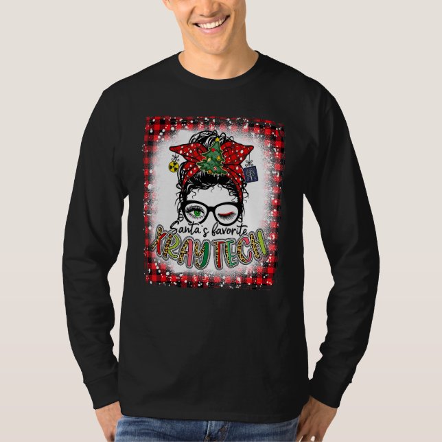 Camiseta Bleached Santa's Favorite X Ray Tech Messy Bun Chr (Anverso)