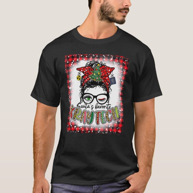 Camiseta Bleached Santa's Favorite X Ray Tech Messy Bun Chr (Anverso)