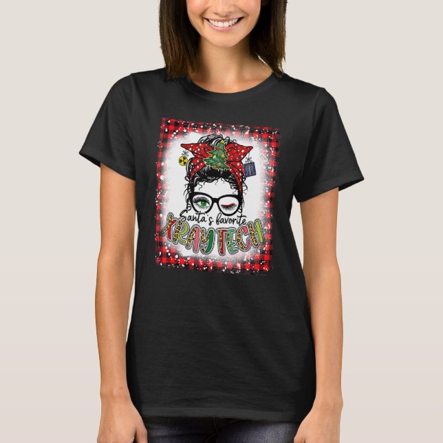 Camiseta Bleached Santa's Favorite X Ray Tech Messy Bun Chr (Anverso)