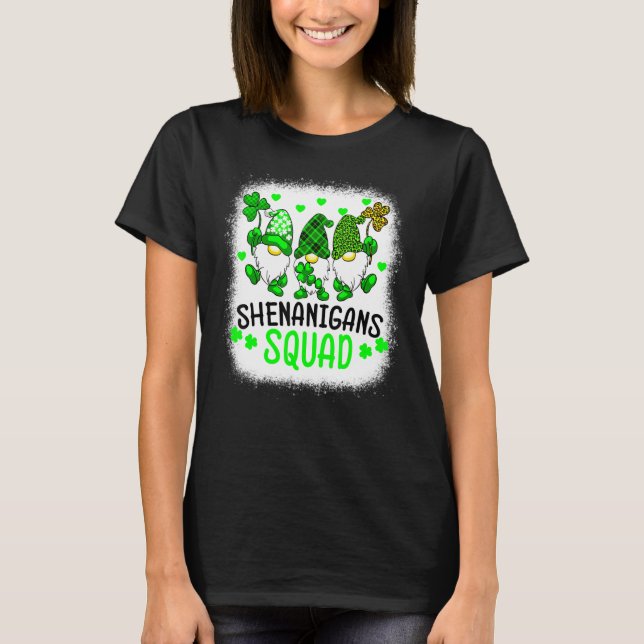 Camiseta Bleached Shenanigans Squad St Patrick's Day Gnomes (Anverso)