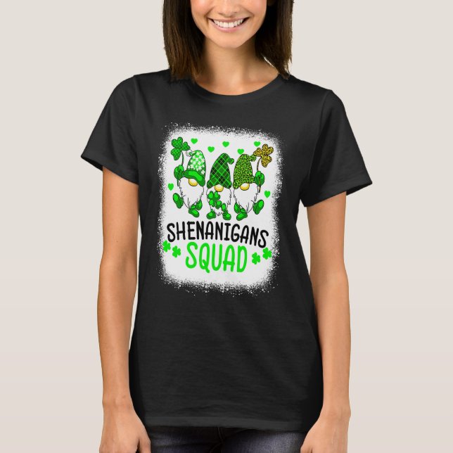 Camiseta Bleached Shenanigans Squad St Patrick's Day Gnomes (Anverso)