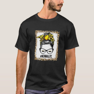 Camiseta Bleached Softball Auntie Messy Bun Game Day Mother