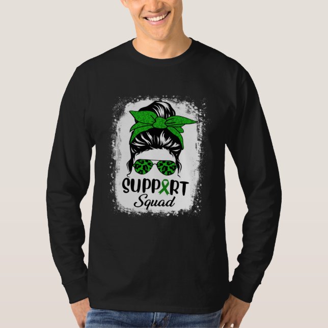 Camiseta Bleached Support Messy Bun Cerebral Palsy CP Aware (Anverso)