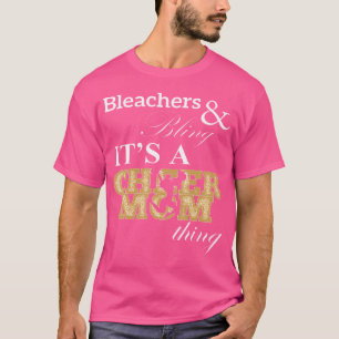 Camiseta Bleachers Bling It A Cheerled Mom Therled