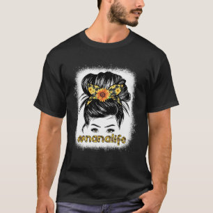 Camiseta Bleaches Nana Messy Hair Bun Sunflower Mujeres Mol