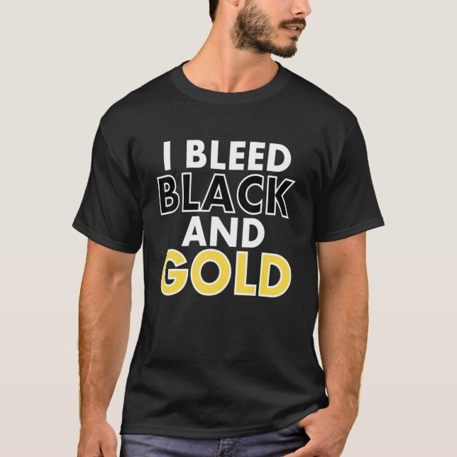 Camiseta Bleé Black And Gold Sports Team High School Col (Anverso)