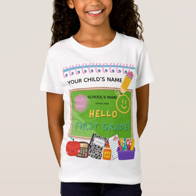 Camiseta BLEEGRÁFICOS: Hola, Primer Grado! (Anverso)