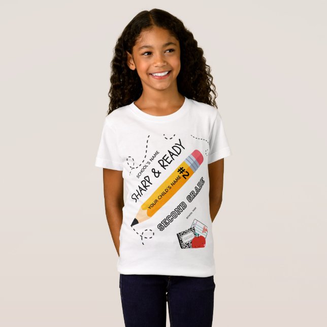 Camiseta BLEEGRÁFICOS: Hola, Segundo Grado! (Anverso completo)