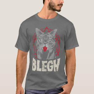 Camiseta Blegh Metalcore Gato Pentagrama Divertido Desglose