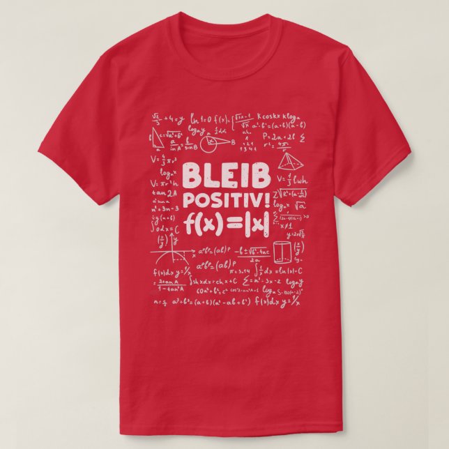 Camiseta Bleib Positiv Math (Diseño del anverso)