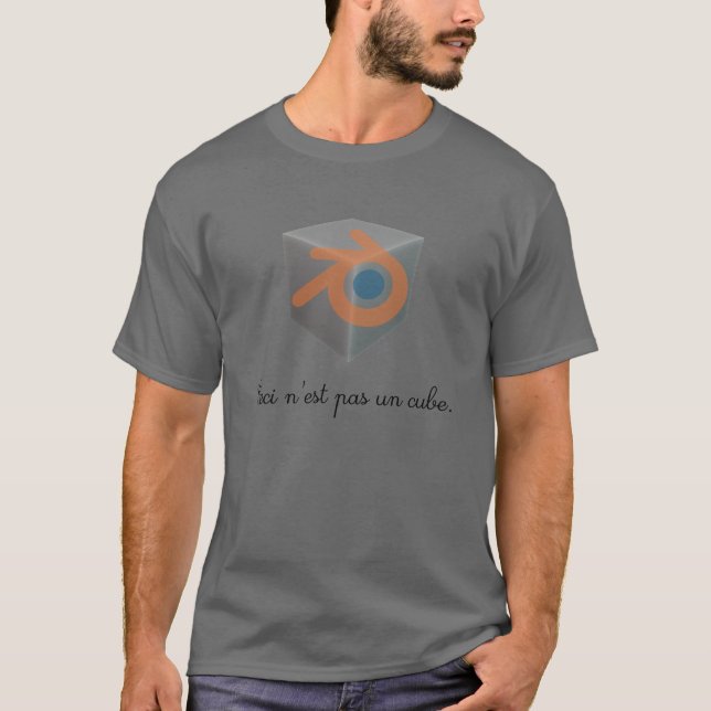 Camiseta Blender 3D Würfel (Anverso)