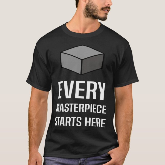 Camiseta Blender Basics simple nerdy style for 3D modelling (Anverso)