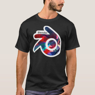 Camiseta Blender Logo (with white outline) Essential T-Shir