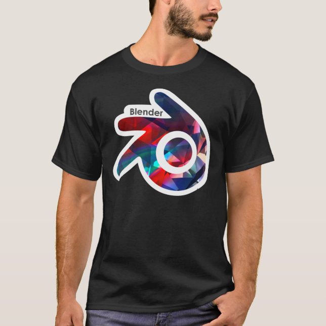 Camiseta Blender Logo (with white outline) Essential T-Shir (Anverso)